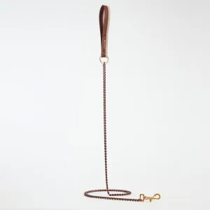 Dual Chain Leash - Stone & Brown