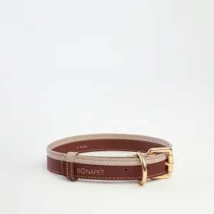 Dual Collar - Stone & Brown, L