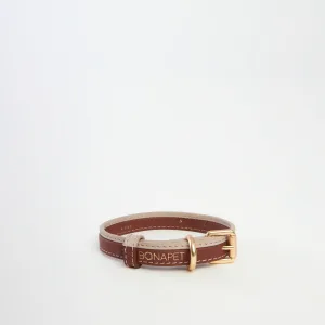 Dual Collar - Stone & Brown, S
